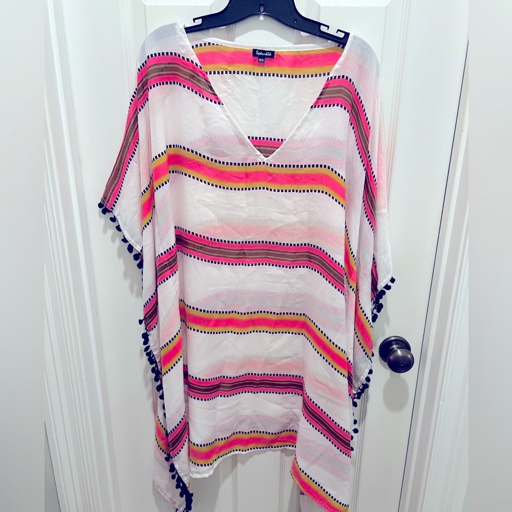 Striped swim coverup. Light and breezy material. Size One Size. Never Worn